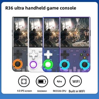 Console de jeu portable Open Source R36Ultra, écran rétro de 4 pouces, communication Wi-Fi, lecteur de jeux vidéo portable nostalgique