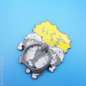 Custom Metal <b>Ring</b> Holder Zinc Alloy Antique Silver <b>Cartoon</b> Anime Phone Stand Desktop Clamp Manual Clip ZHK554213 - Product Image 1