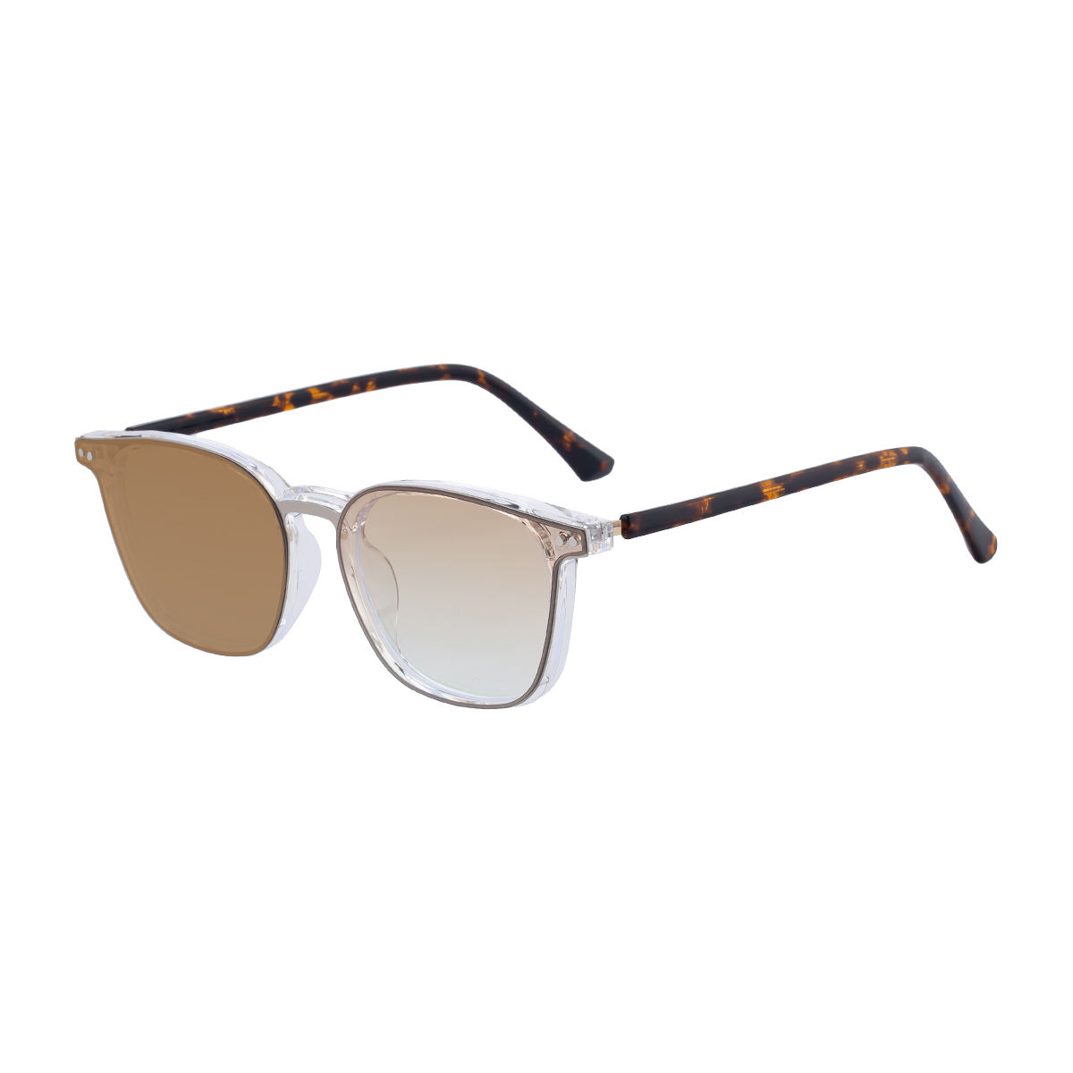 กรอบแว่น C4 โปร่งแสง สีน้ำตาลอ่อน เปลี่ยนเป็นสีน้ำตาล