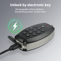 Serrure de porte connectée à cylindre européen avec système de verrouillage électrique, sans batterie, pour appartement, magasin d'or, entrepôt, armoire