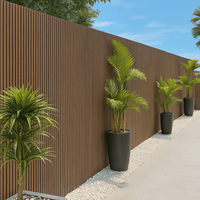 Panneau mural rainuré en composite WPC imperméable pour extérieur, clôture et revêtement extérieur pour jardin, vente en gros