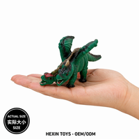 Modèle de dinosaure éducatif en PVC vert 13x4x8,5 cm, jouet pédagogique pour enfants, décoration de classe pour enfants, enseignement en classe