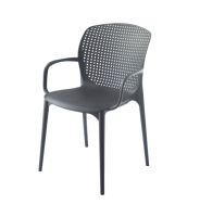 Chaise de salle à manger d'extérieur blanche moderne empilable en plastique pour hôtel, garantie 2-3 ans, 4 pièces/carton