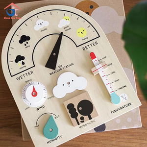 Productos para Dropshipping 2026: Exquisito Barómetro Meteorológico de Madera para Preescolares, Herramienta de Educación Temprana en Mi Estación Meteorológica de Juguete - Product Image 1