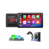 Lecteur multimédia portable 4K sans fil CarPlay Android Auto, double DVR, écran tactile CarPlay, garantie 1 an