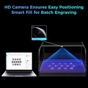 Pour Faciton2 Pro S 22W bureau Diode Laser Cutter graveur Machine caméra intelligente Air boîtier pierre - Product Image 2