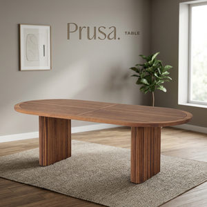 Table à manger ovale en bois moderne, design minimaliste, durable, pour salle à manger extérieure, coussin non imperméable MUTLU PARTNERS MIMARLIK VE - Product Image 3
