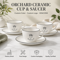 Vente en gros de tasses à café en céramique personnalisées avec logo, 90, 150, 220, 300 ml, pour cappuccino, expresso, latte, avec soucoupe, pour café, restaurant, maison