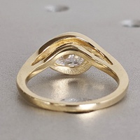 Anillo de compromiso de diamante cultivado en laboratorio de 1 quilate con corte de pera y engaste de bisel, en oro macizo de 10K/14K/18K, certificado IGI, CVD/HPHT, personalizado