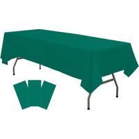 Nappe rectangulaire moderne décorative en plastique transparent jetable, faite à la main et personnalisable pour fêtes, mariages et banquets