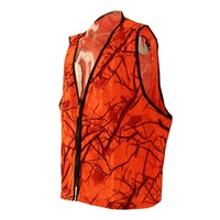 Gilet de chasse de sécurité orange réfléchissant personnalisé pour l'extérieur gilet de pêche de camouflage