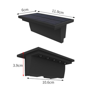 Lámpara Solar LED para Escaleras, Lámpara de Pared Impermeable para Exteriores, Lámpara de Jardín, Terraza, Barandilla, Escalón, Paisaje, Balcón, Valla - Product Image 4