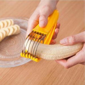 Stainless Steel Banana Slicer Cucumber Ham Fruit Divider Kitchen Tool For Quick Slicing - Product Image 4