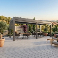 Auvent rétractable motorisé en aluminium durable, imperméable, avec télécommande, pour terrasses, piscines, jardins, balcons, pergolas