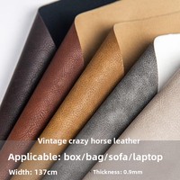 Retro Crazy Horse Elefantenmuster PU Kunstleder Mikrofaser Notizbuch Sofabezug Abriebfest Modell CL4502 0,9mm