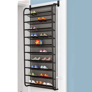Organizador de Zapatos de 10 Niveles para Colgar Sobre la Puerta, Estante para Zapatos <span class=keywords><strong>con</strong></span> Ganchos Metálicos, Estante de Almacenamiento Colgante para Armario - Product Image 1