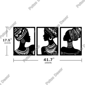 Buon prezzo africano donna viso corpo Design <span class=keywords><strong>moderno</strong></span> in legno parete arte <span class=keywords><strong>soggiorno</strong></span> camera da letto decorazione - Product Image 3