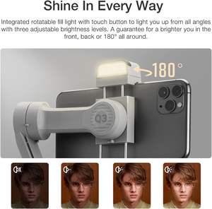 2. Estabilizador de cardán para teléfono inteligente Android IPh One Handheld Gimble Stick Trípode Soporte LED Luz de relleno Tiktok - Product Image 6