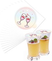 Autocollants de protection jetables personnalisés pour couvercles de gobelets à alcool – Protection adhésive pour verres et boissons