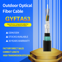 Cable de Fibra Óptica Blindado Personalizado de 12, 24, 48 Núcleos, Cable de Internet para Exteriores, Bobina Negra, Cables de Comunicación de Fibra