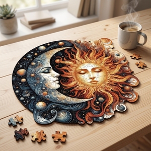 Arte Mural Personalizado Cortado con Láser, Rompecabezas de 61x63cm, <span class=keywords><strong>MDF</strong></span> con Borde Texturizado, Herrajes de Montaje, 5mm de Grosor, Ecológico, Seguro, No Tóxico, Resistente - Product Image 2
