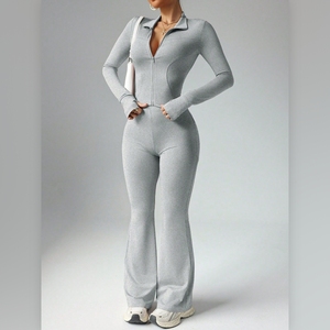 Quick-Dry Yoga Set for Women - Slim-Fit Fitness Wear Sexy Long-Sleeve Top & Long <b>Pants</b> Sports 2-Piece Set Fashion - Product Image 4