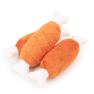 Pet <b>Toy</b> Durable Interactive Food Shaped Drumstick Hot Sale Highly Popular Plush Squeaky Dog <b>Toy</b> for Dog - Product Image 1