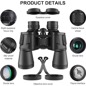 Jumelles de haute puissance 20x50, compactes, HD, professionnelles, étanches, pour adultes, <span class=keywords><strong>télescope</strong></span> pour l'observation des oiseaux, les voyages, directement de l'usine - Product Image 4