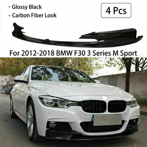 For 2012-2018 BMW F30 F31 F35 3 Series M Sport Front Bumper <b>Lip</b> <b>Splitter</b> DIffuser Spoiler Carbon Fiber Look Glossy Black - Product Image 1