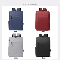 Sac à dos personnalisé avec logo pour hommes d'affaires, sac à dos de voyage pour étudiants, sac à dos en polyester imperméable avec port USB, sac à dos pour ordinateur portable, sac à dos scolaire