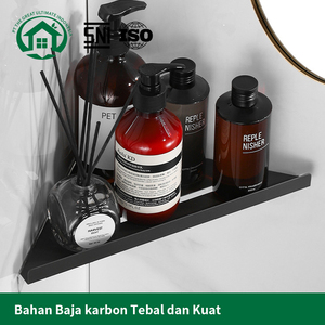 Pano.V Black Carbon steel Bathroom Corner Wall Shelf Holder Hanging <b>Shower</b> Organizer <b>Storage</b> - Product Image 2