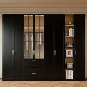 Armario Grande Personalizado, Armario de Madera para Dormitorio Completo, Gabinete Contemporáneo con Puertas Corredizas para Interiores de Viviendas Familiares - Product Image 4