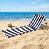 Chaise longue de plage pliable personnalisée en gros, chaise de camping inclinable et portable, chaise de plage à dosser rabattable