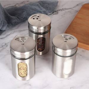 Salière et poivrière multifonction 70ml, pot de bouteille en <span class=keywords><strong>verre</strong></span> à épices - Product Image 4