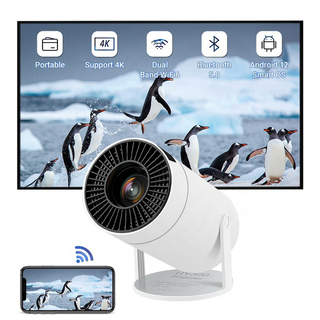 Factory Price Latest Mini WiFi Smart Android 11 Projector Mini Video LCD Projector Support 4k Mirror Screen System Projector