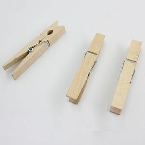 Pinces à linge en bois J & M 24 pièces de pinces à linge en bois naturel épingle à photo pinces artisanales pour la maison école artisanat décoration - Product Image 5