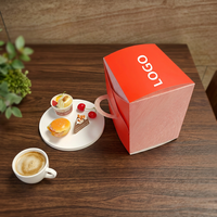 Boîte à gâteaux pliable SP3735 pour boulangerie, présentoir décoratif, boîte en papier écologique