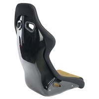 Siège sport universel JBR9001 réglable en PVC noir et daim jaune pour Alphard, Vito, Land Cruiser – Siège baquet de course pour voiture et jeux vidéo