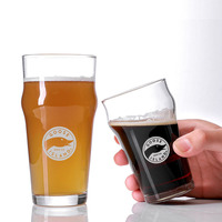 Vente en gros Verre à bière style Pilsner 480ml 570ml Party Bar Restaurant Gibraltar Highball Drink Verres à bière avec logo personnalisé
