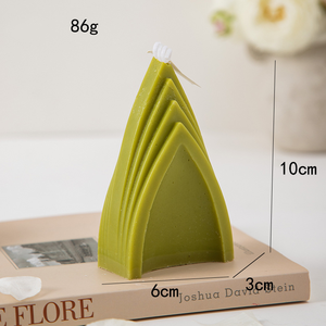 Bougie parfumée blanche de pilier géométrique de décoration de cadeau de mariage - Product Image 5