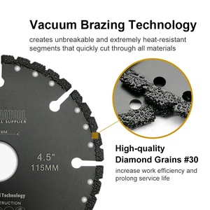 3 ''/4.5''/ 5 ''/ 7''/9 ''金属鋼管プレートを切断するための万能真空ろう付けダイヤモンドカッティングディスク解体鋸刃 - Product Image 6