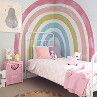 Autocollant mural arc-en-ciel de grande taille pour la décoration de la chambre d'enfant et de la crèche