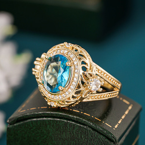 Anillo de Dedo con Diseño de Princesa, Estilo Palacio Real, con Trabajo Calado, para Mujer - Product Image 3