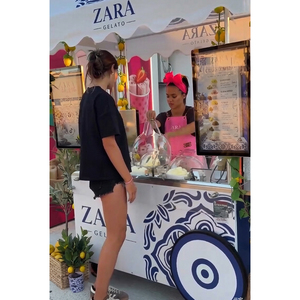 Carrito Móvil Miles GALAXY PRO V4 para Helados y Gelatos, Multisabor con Toldo de Diseño Personalizado, Máquina de Helados Todo en Uno - Product Image 1