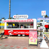 Commerciële Outdoor Fastfoodtruck Volledige Keuken Populaire 220V Commerciële Kar Voor Snackvoedsel Aanpasbare Ijscowagen