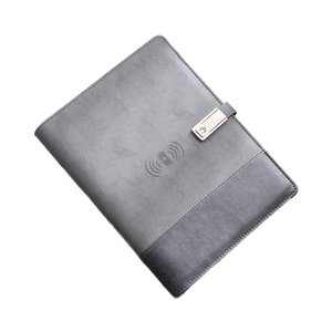 Nouveauté 2025 - <span class=keywords><strong>Carnet</strong></span> <span class=keywords><strong>de</strong></span> notes <span class=keywords><strong>rechargeable</strong></span> <span class=keywords><strong>de</strong></span> luxe en <span class=keywords><strong>cuir</strong></span> PU personnalisé avec 3 ports <span class=keywords><strong>de</strong></span> charge - Product Image 3