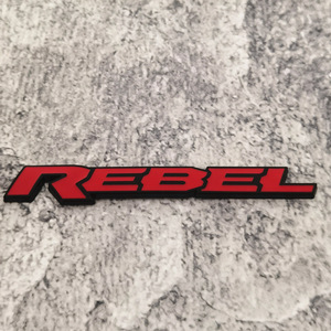 Autocollant de voiture 3D Rebel, emblème blanc et noir, décalcomanie de carrosserie automobile 128 mm pour la décoration de véhicule - Product Image 5