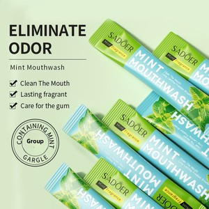Sadoer All-Engelse Draagbare Wegwerp Mondverzorging Mondwater Strips Organische Munt Spray Voor Tanden Bleken Heldere Vloeistof - Product Image 4