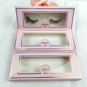 กล่องใส่ขนตาแบบกำหนดเอง B1089กล่องบรรจุภัณฑ์กระดาษปั๊มกล่องขนตาหรูหราทอง - Product Image 1