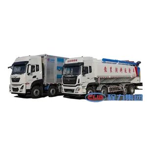 Dongfeng 8x4 alliage d'aluminium 40 m3 réservoir de maïs en vrac 40000 litres réservoir d'alimentation en vrac camion